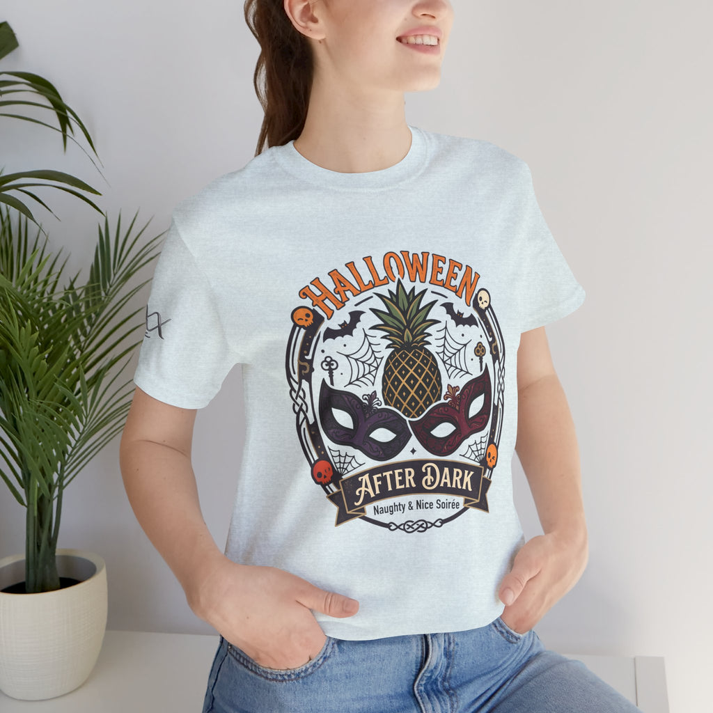 Halloween After Dark Tee — Pineapple Mask Masquerade T‑Shirt