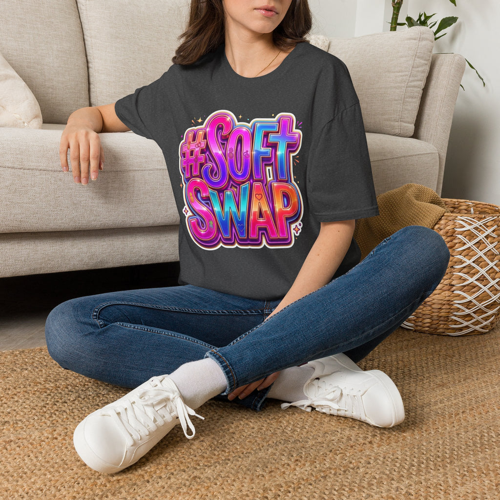 #Soft Swap Graphic T-Shirt | Colorful Y2K Cotton Tee