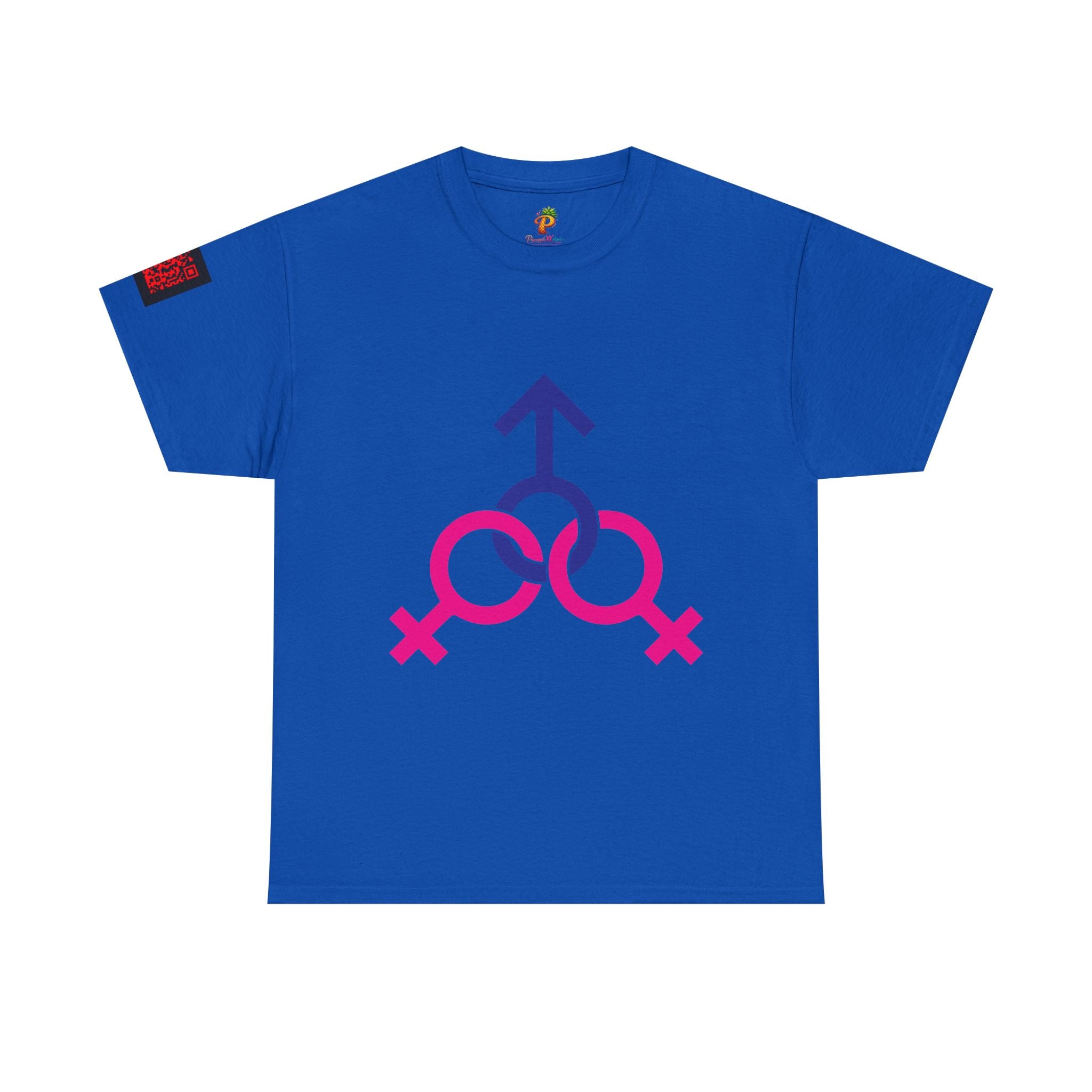Female, Female & Male (Threesome) Symbol Tee — Gender Icons Graphic T-Shirt