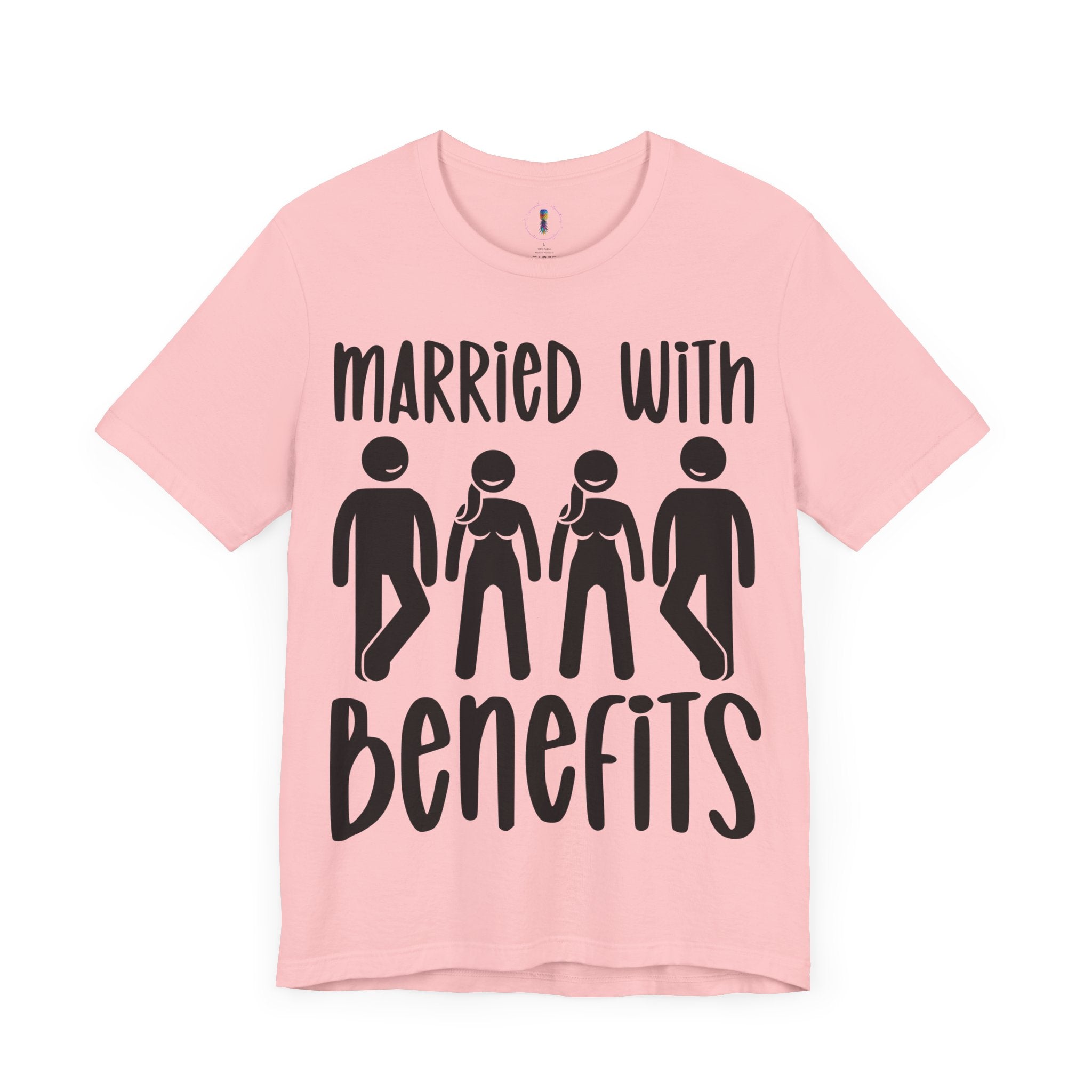 Humorous Unisex Tee - 'Married with Benefits' Short Sleeve Shirt
