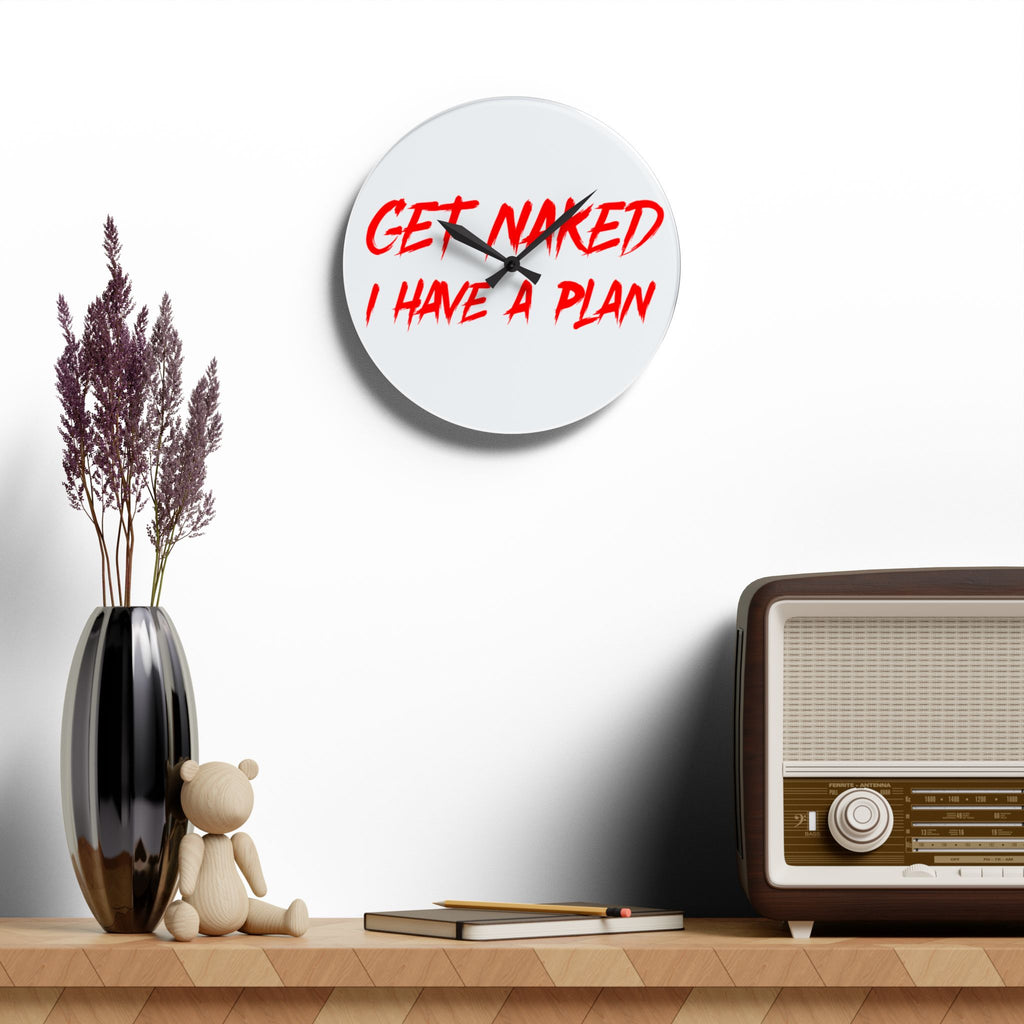 Get Naked Wall Clock – Fun Acrylic Timepiece for Bathroom Decor