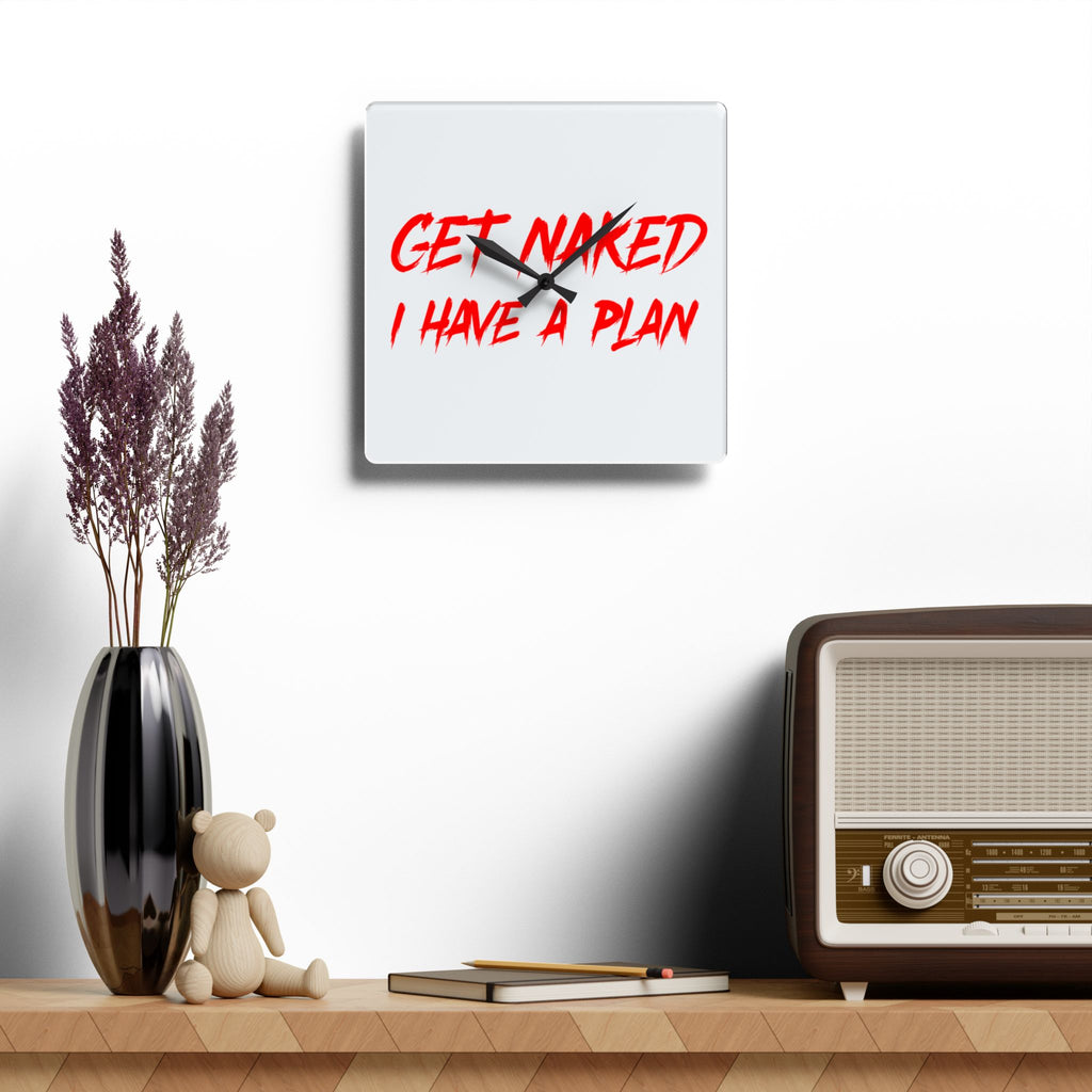 Get Naked Wall Clock – Fun Acrylic Timepiece for Bathroom Decor