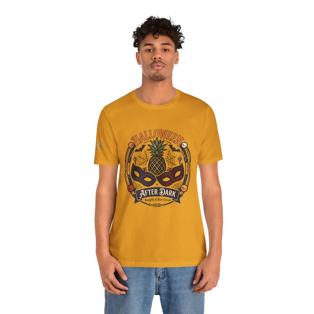 Halloween After Dark Tee — Pineapple Mask Masquerade T‑Shirt