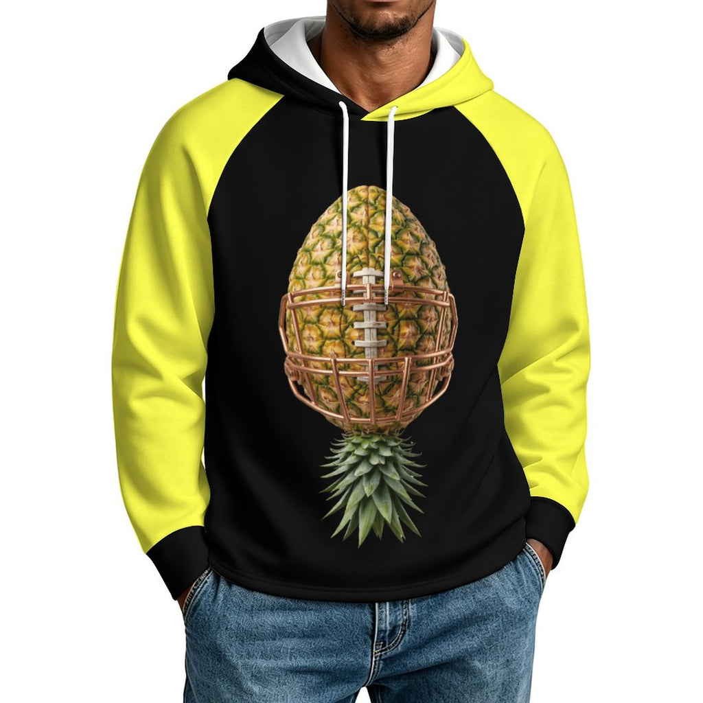 Pineapple Football Raglan Sleeve Hoodie
