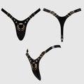 LEATHERETTE HARNESS FABULOUS - ONE SIZE - BLACK GLOSSY