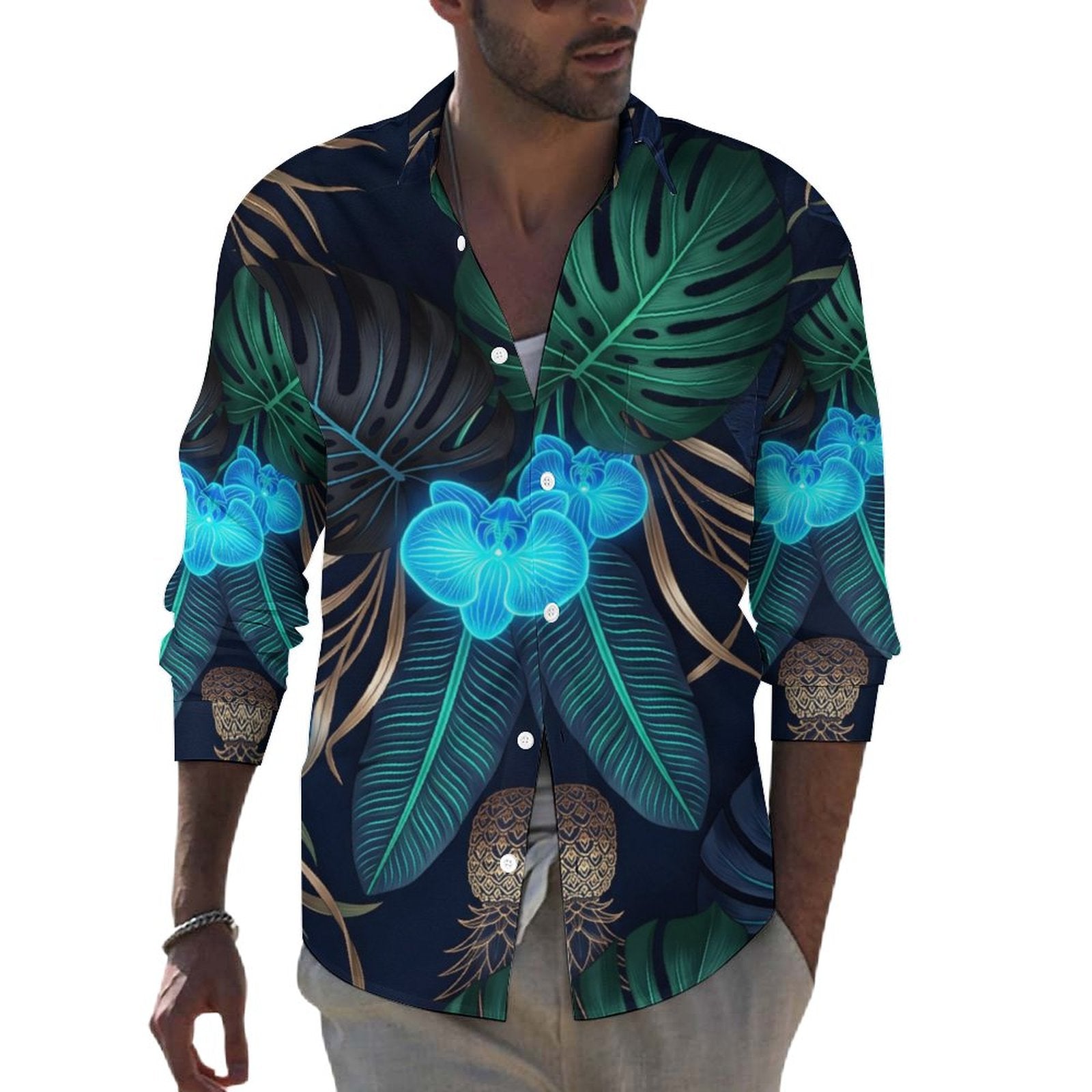 DTG 110gsm Lapel Collar Shirt With Pockets(All-Over Printing)