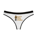 Playful Women's Thongs – "Plays Well With Others" and Colorful Pineapple Designs