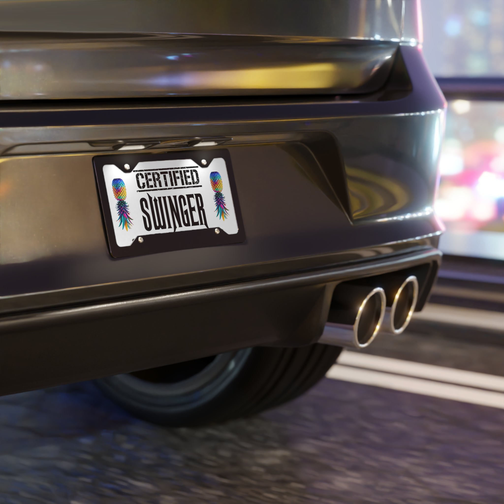 Certified Swinger Vanity Plate - Fun Custom Car Accessory for Parties & Events