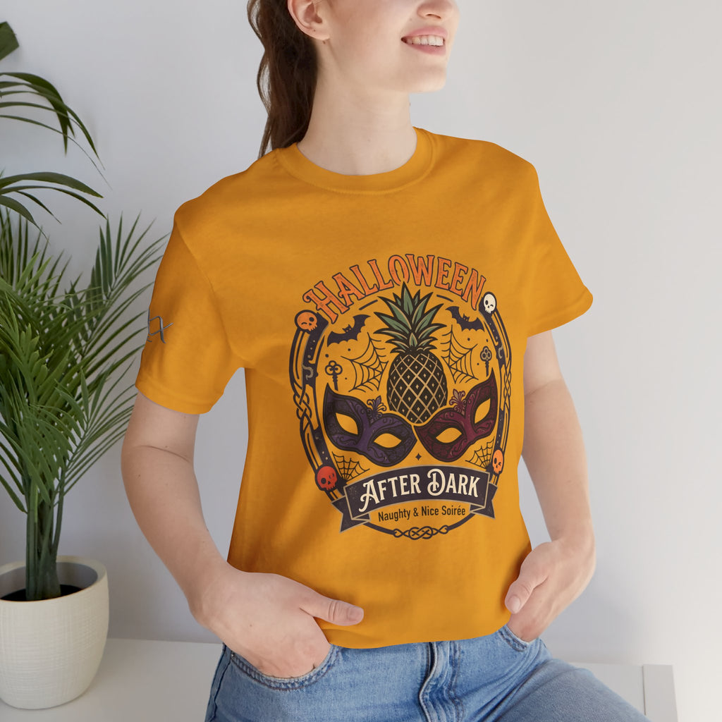 Halloween After Dark Tee — Pineapple Mask Masquerade T‑Shirt
