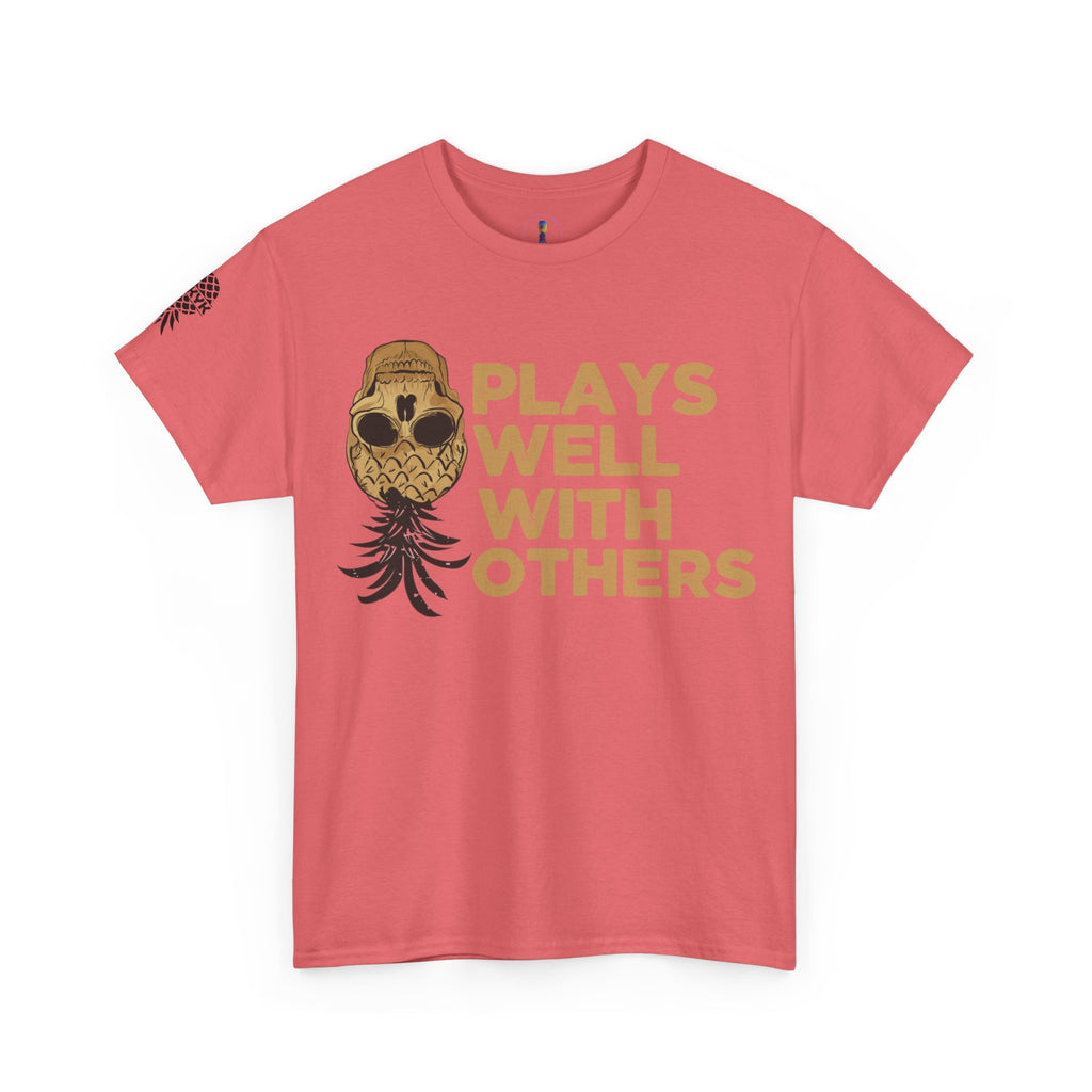 Plays Well With Others Unisex Heavy Cotton Tee - Fun Casual Shirt for Social Gatherings