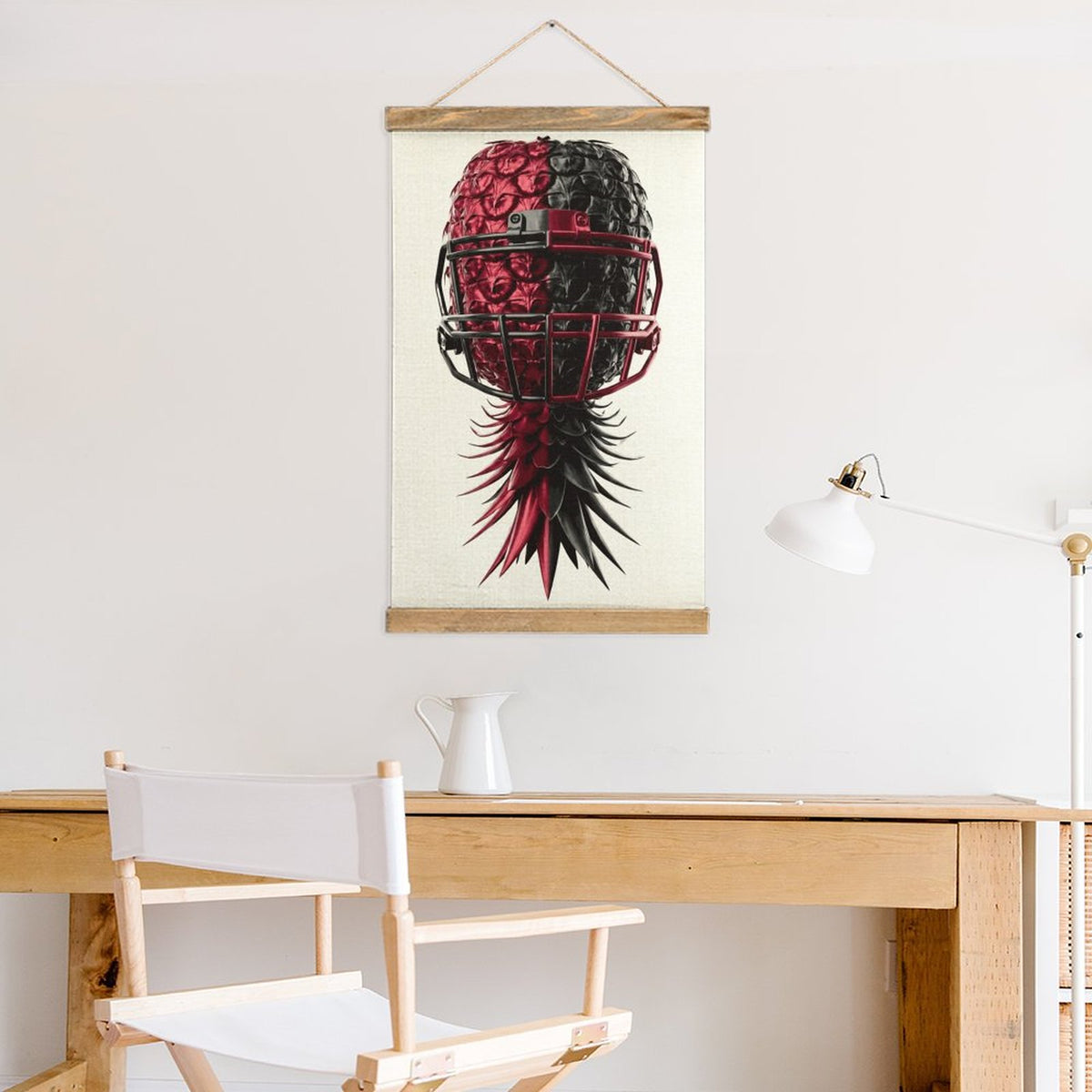 Football Inspired Framed Flax Painting Wall Decor