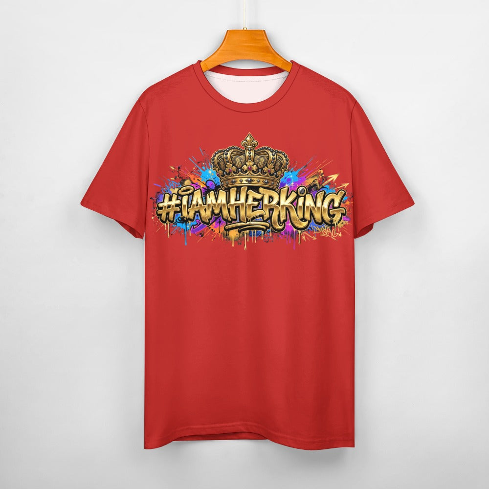 #IAMHERKING Men’s Cotton T-Shirt – Soft Breathable Graphic Tee for Everyday Style, Casual Summer Shirt for Men