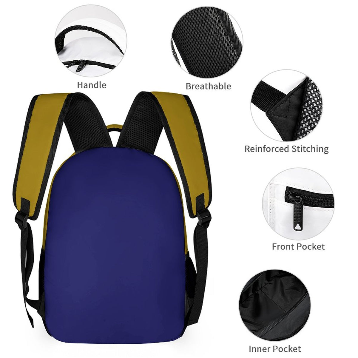 Football Inspired Purple & Gold Backpack for Children