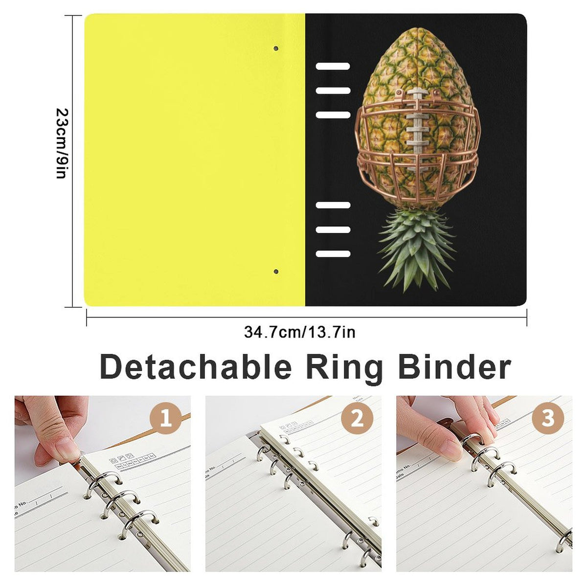 Pineapple Football Loose Leaf Notebook
