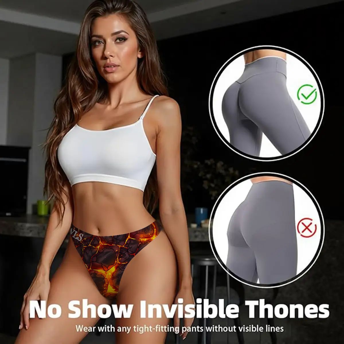 Thongs for Women-Lava Print