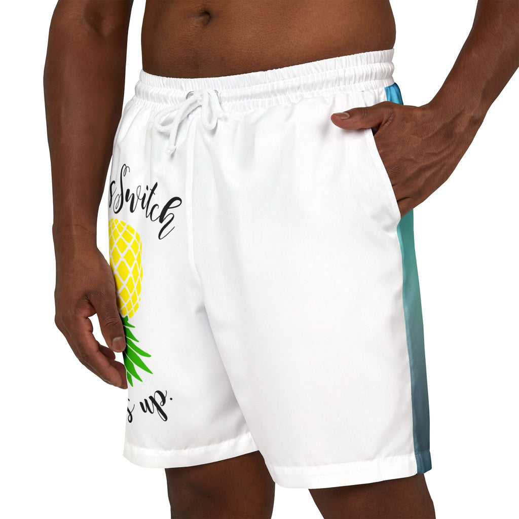 Vibrant Pineapple Unisex Swim Shorts - Let's Switch Things Up!