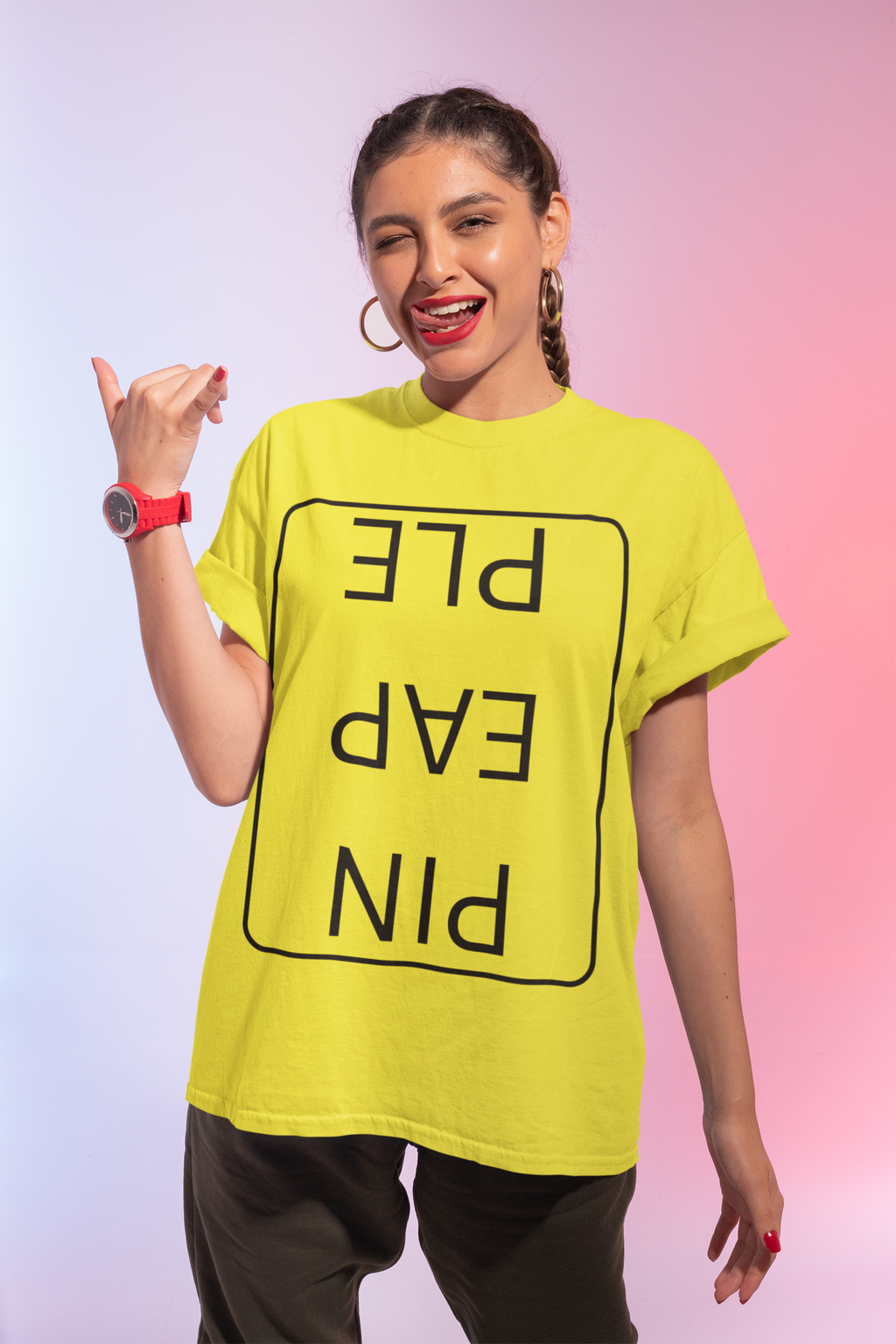 Funny Unisex Jersey Short Sleeve Tee - 'PIN EAP PLE' Design