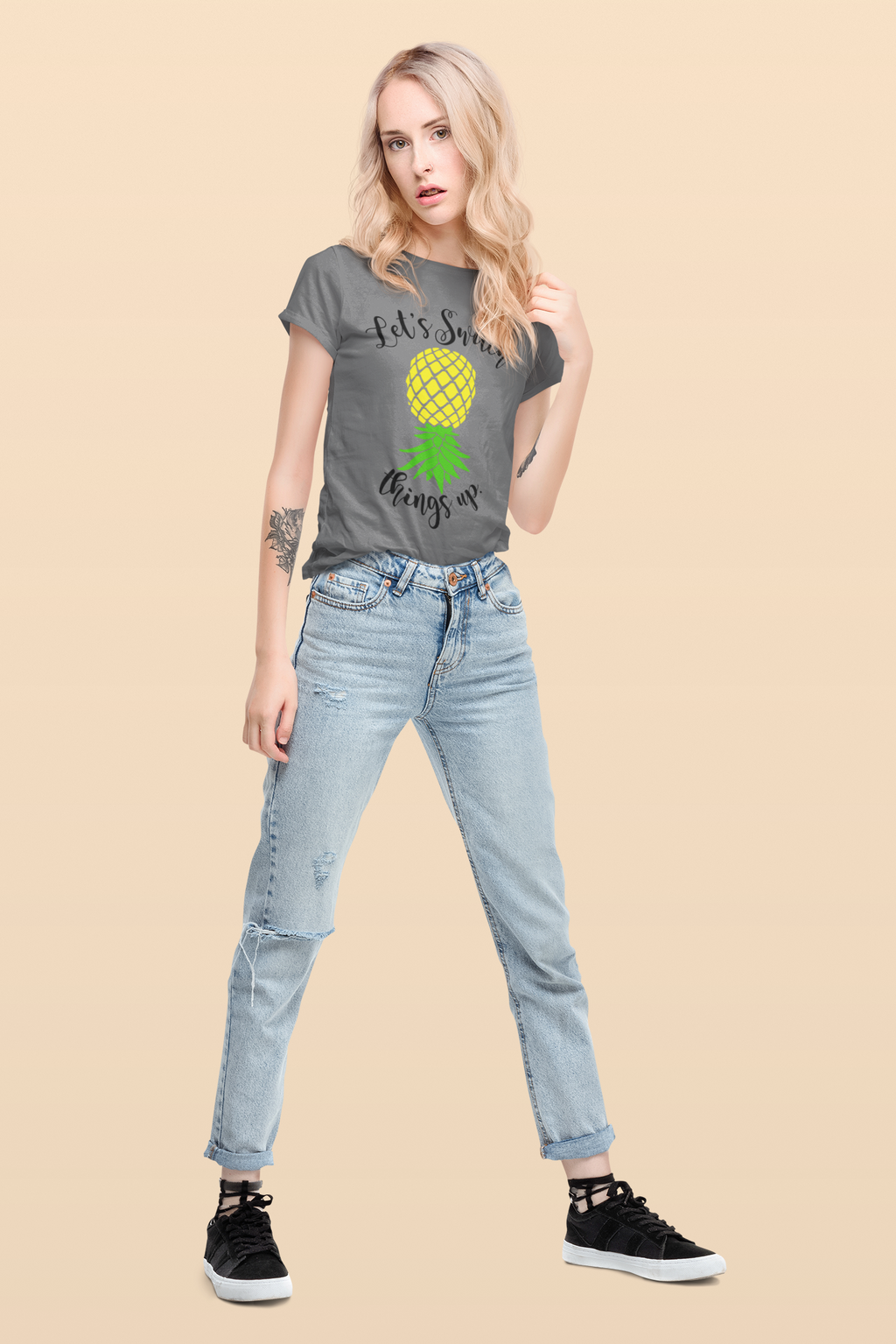 Pineapple Motivational Unisex Tee - 'Let's Switch Things Up'