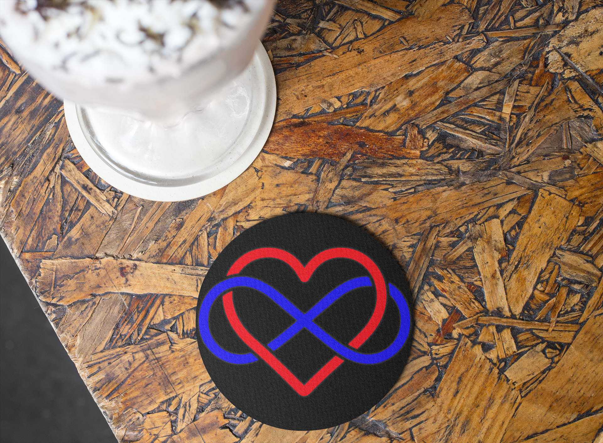 Infinity Heart Ceramic Coaster - Love Decor for Home & Gifts