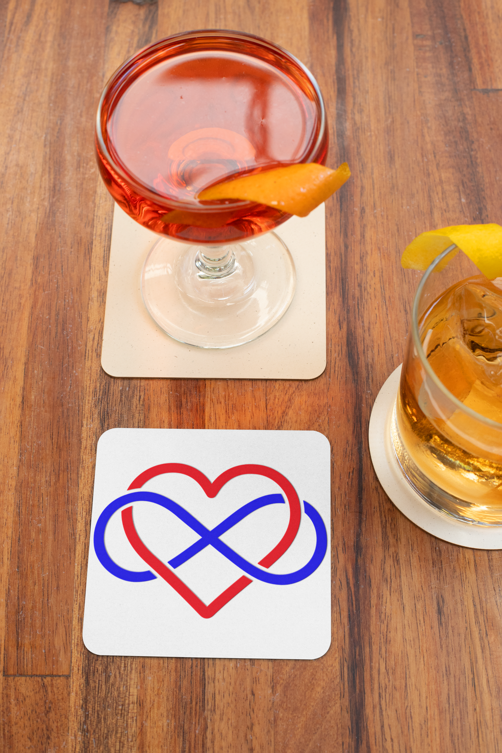 Infinity Heart Ceramic Coaster - Love Decor for Home & Gifts