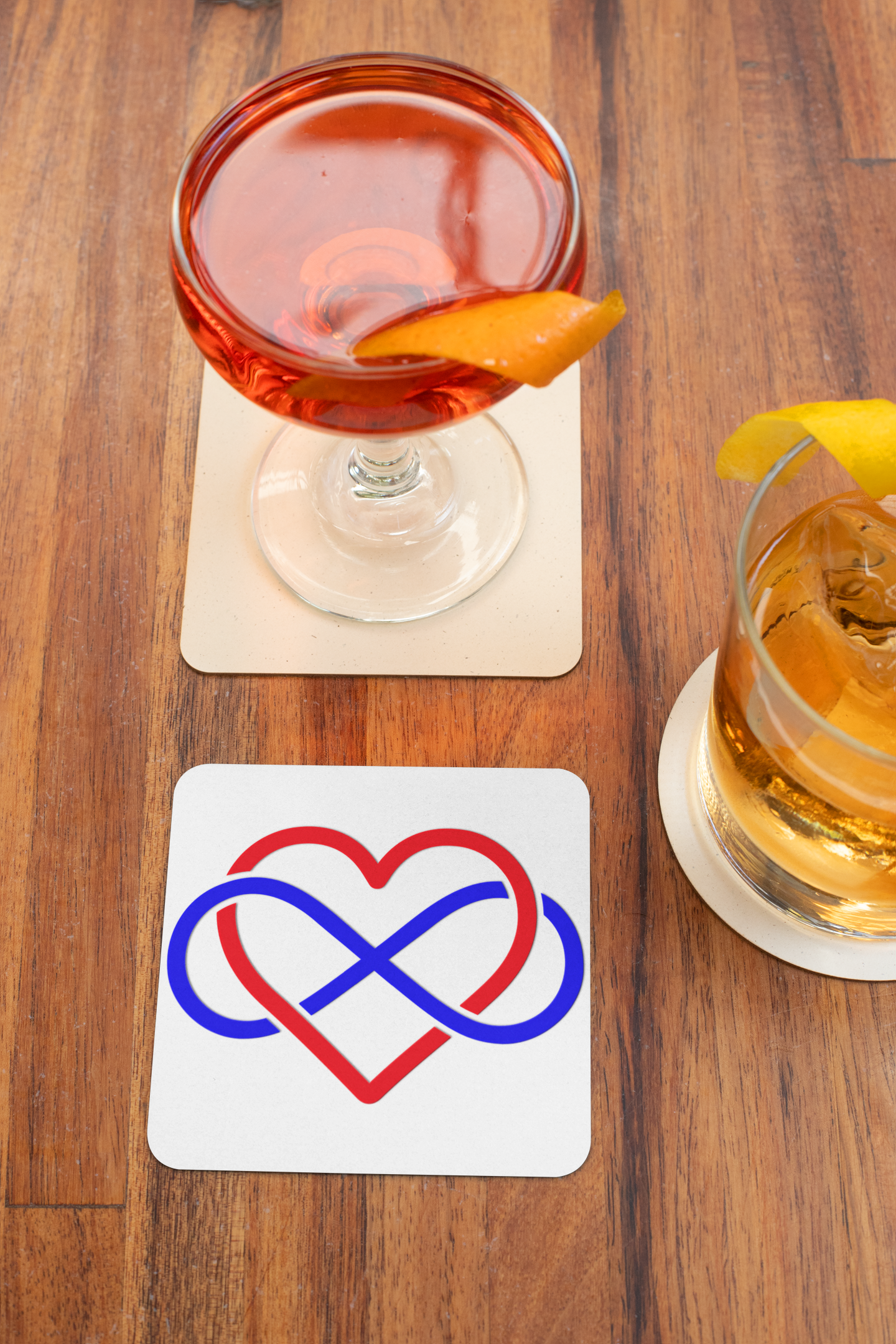 Infinity Heart Ceramic Coaster - Love Decor for Home & Gifts