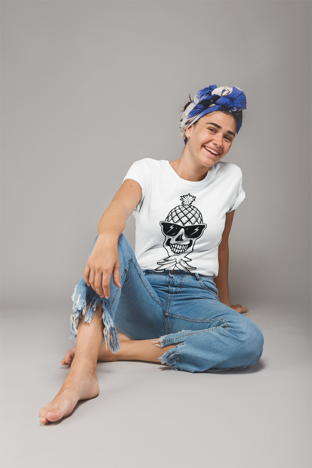 Pineapple Skull Graphic Tee