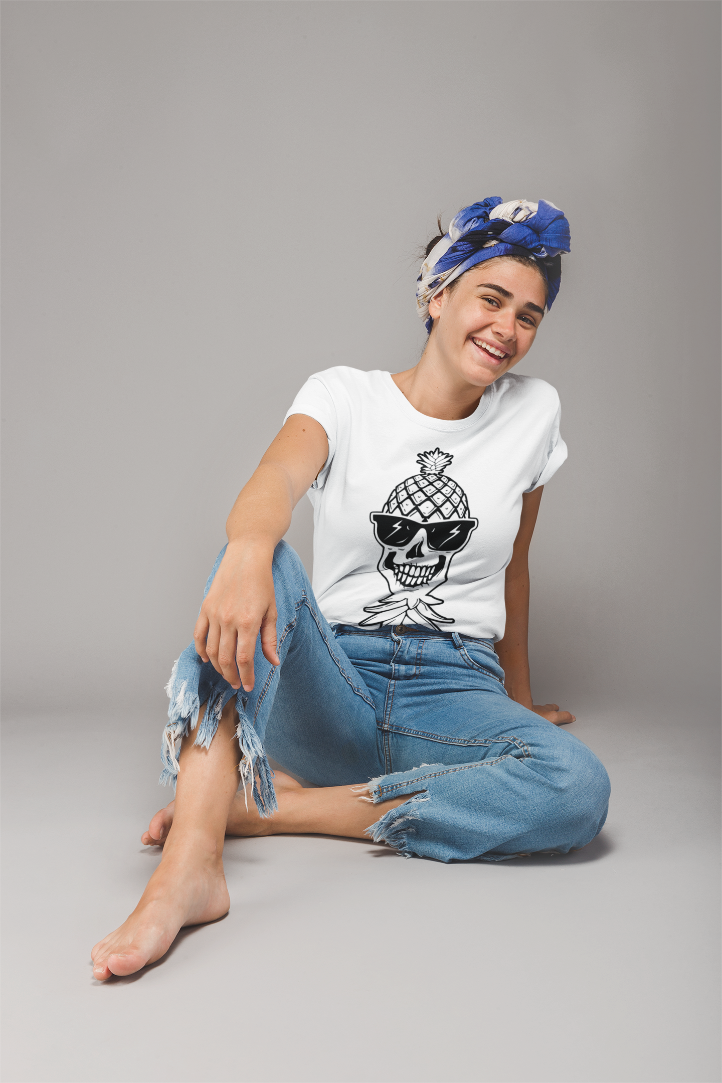 Pineapple Skull Graphic Tee