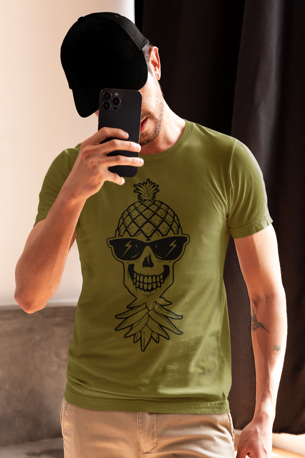Pineapple Skull Graphic Tee