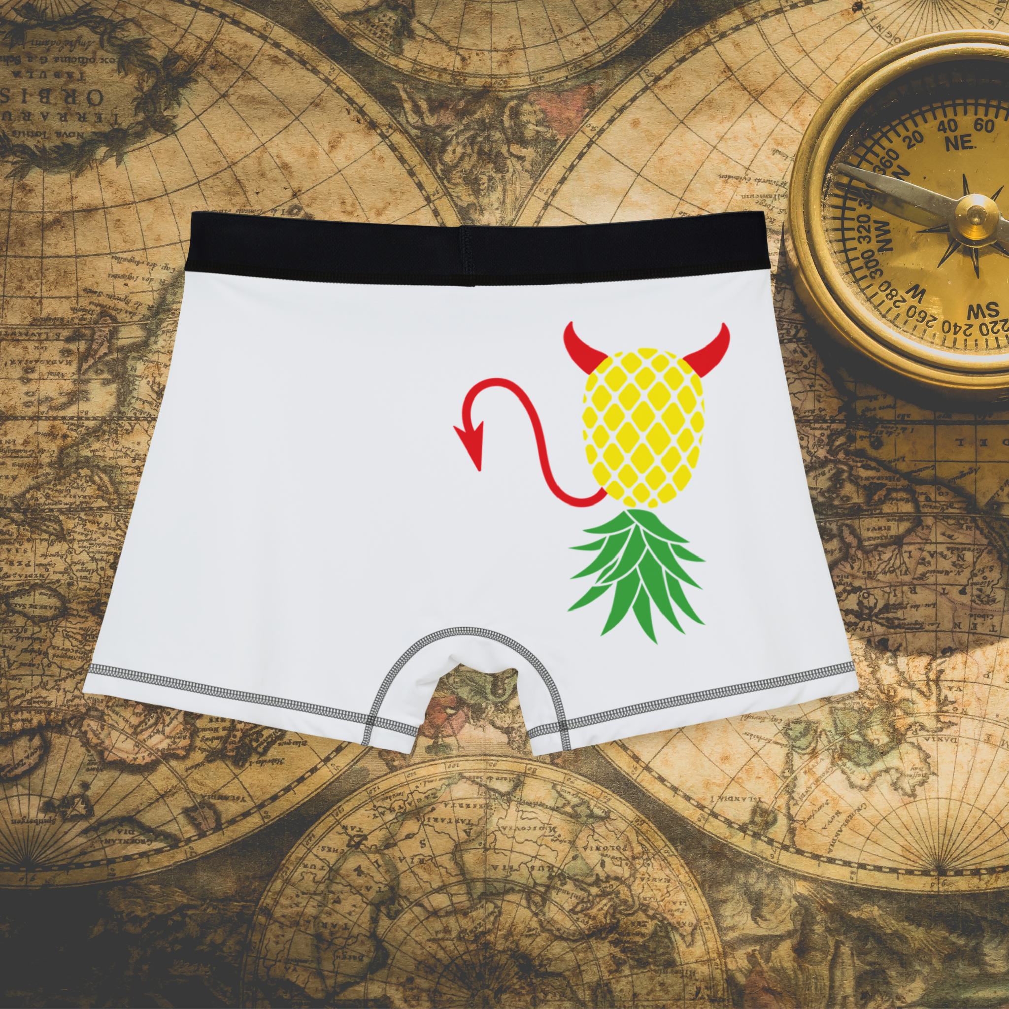 Quirky Men's Boxers - 'Large Package' & Pineapple Devil Design