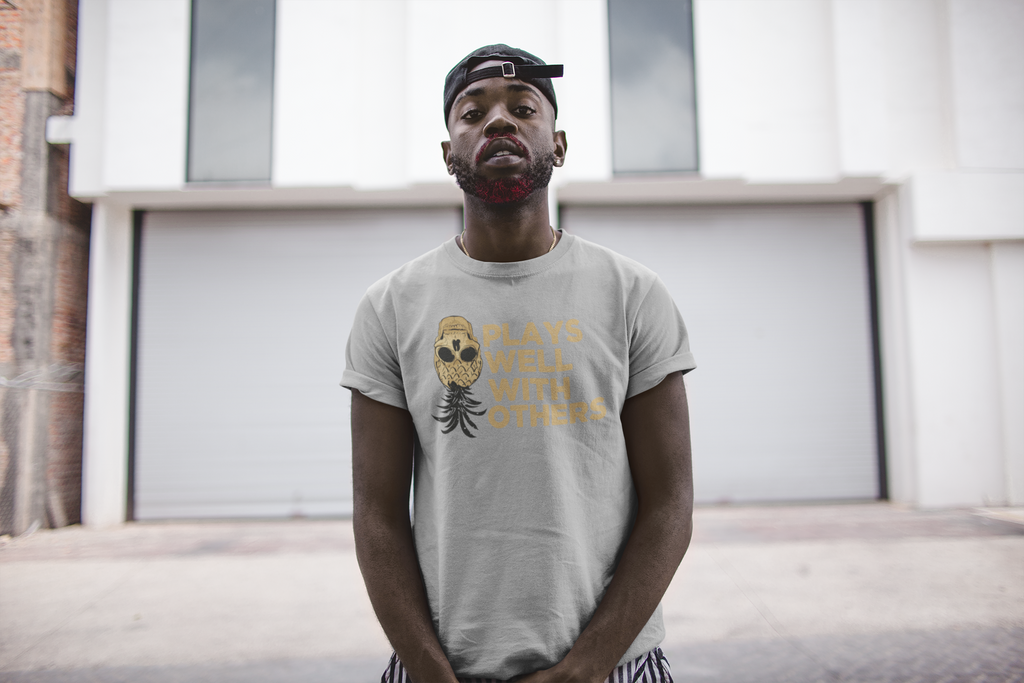 Plays Well With Others Unisex Heavy Cotton Tee - Fun Casual Shirt for Social Gatherings