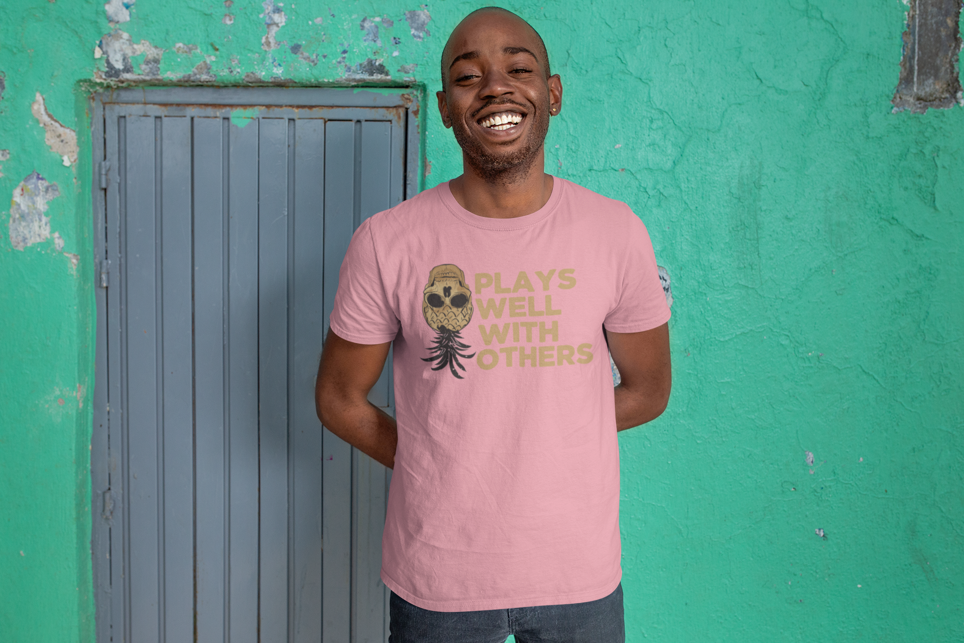 Plays Well With Others Unisex Heavy Cotton Tee - Fun Casual Shirt for Social Gatherings