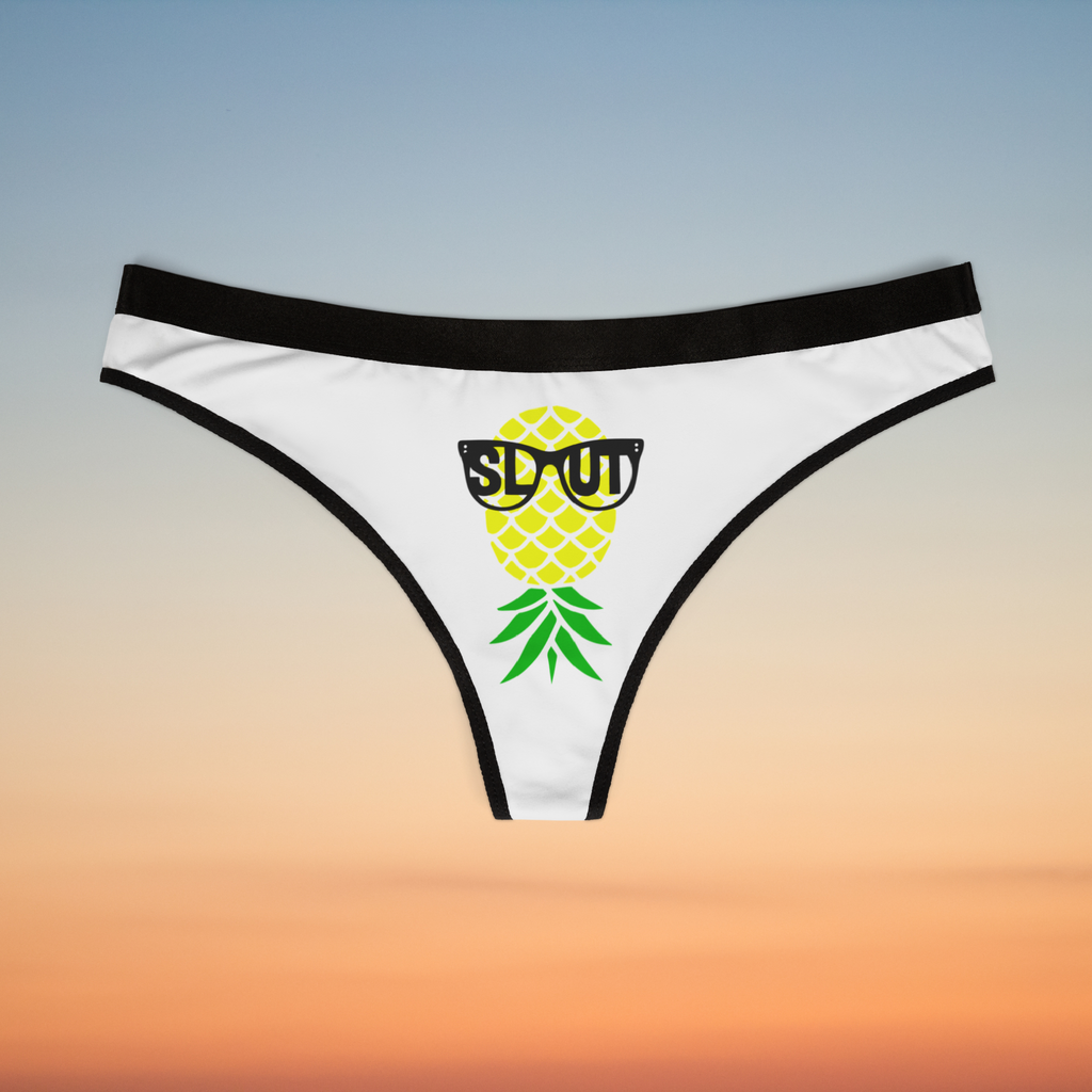 Pineapple Party Women's Thongs, Fun Underwear, Summer Swimwear, Tropical Lingerie, Cute Gifts for Her