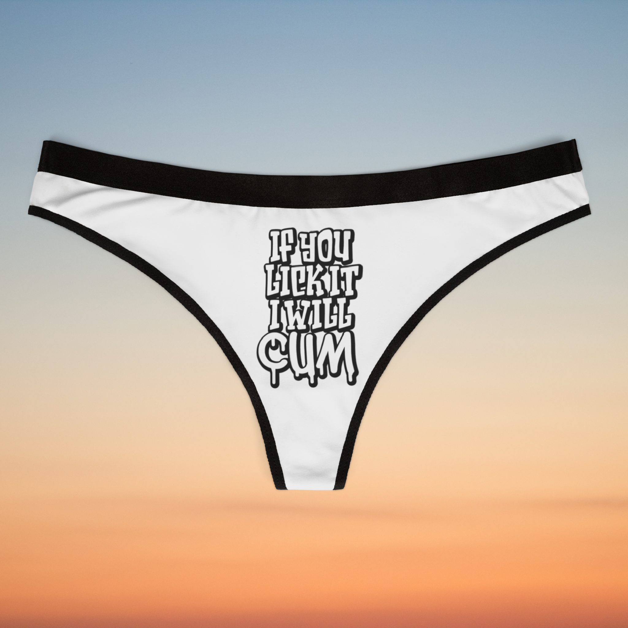 Whimsical Women's Thongs - Fun Pineapple & Playful "If You Lick It I Will Cum"