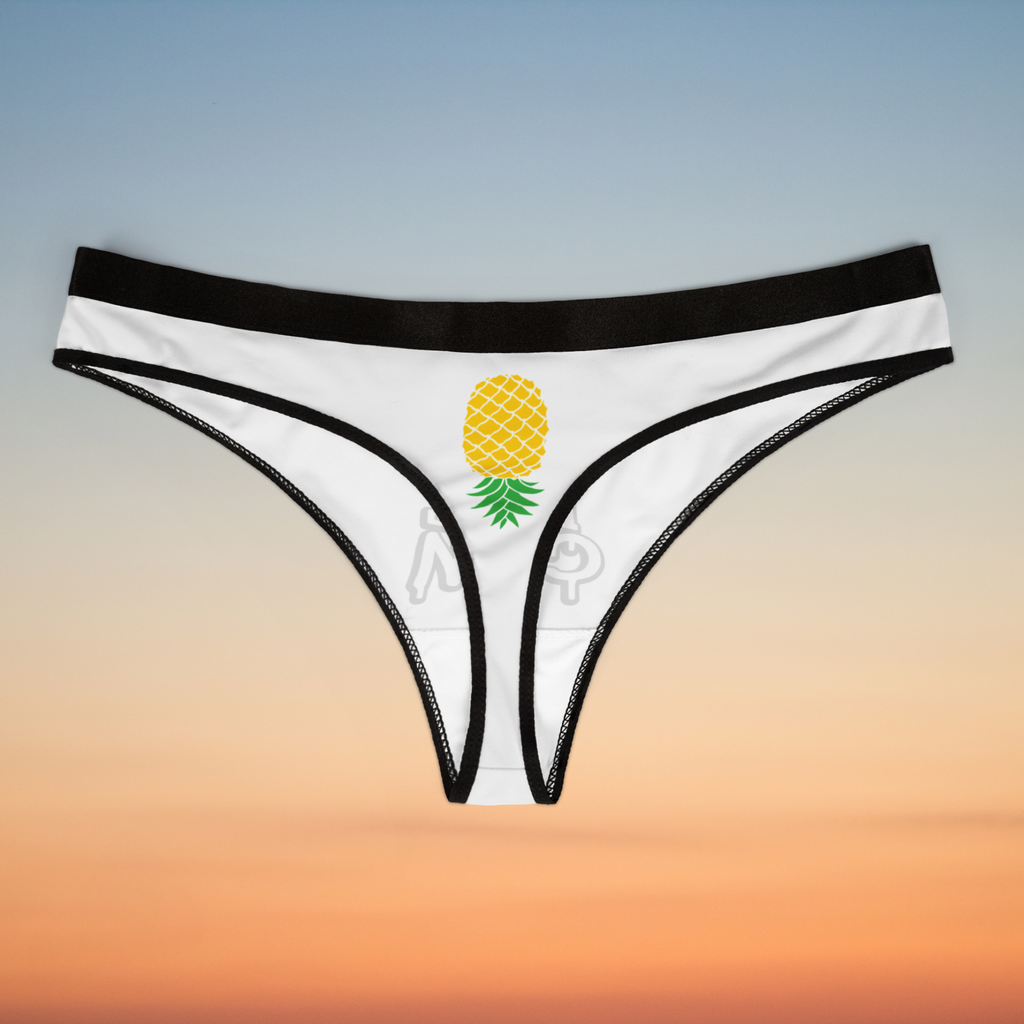 Whimsical Women's Thongs - Fun Pineapple & Playful "If You Lick It I Will Cum"