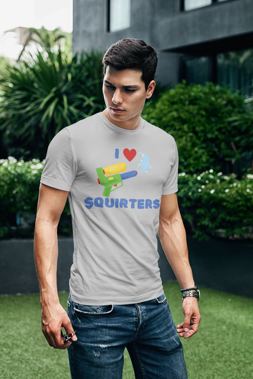 I Love Squirt Guns Unisex Jersey Tee - Fun Summer Shirt for Water Play Lovers