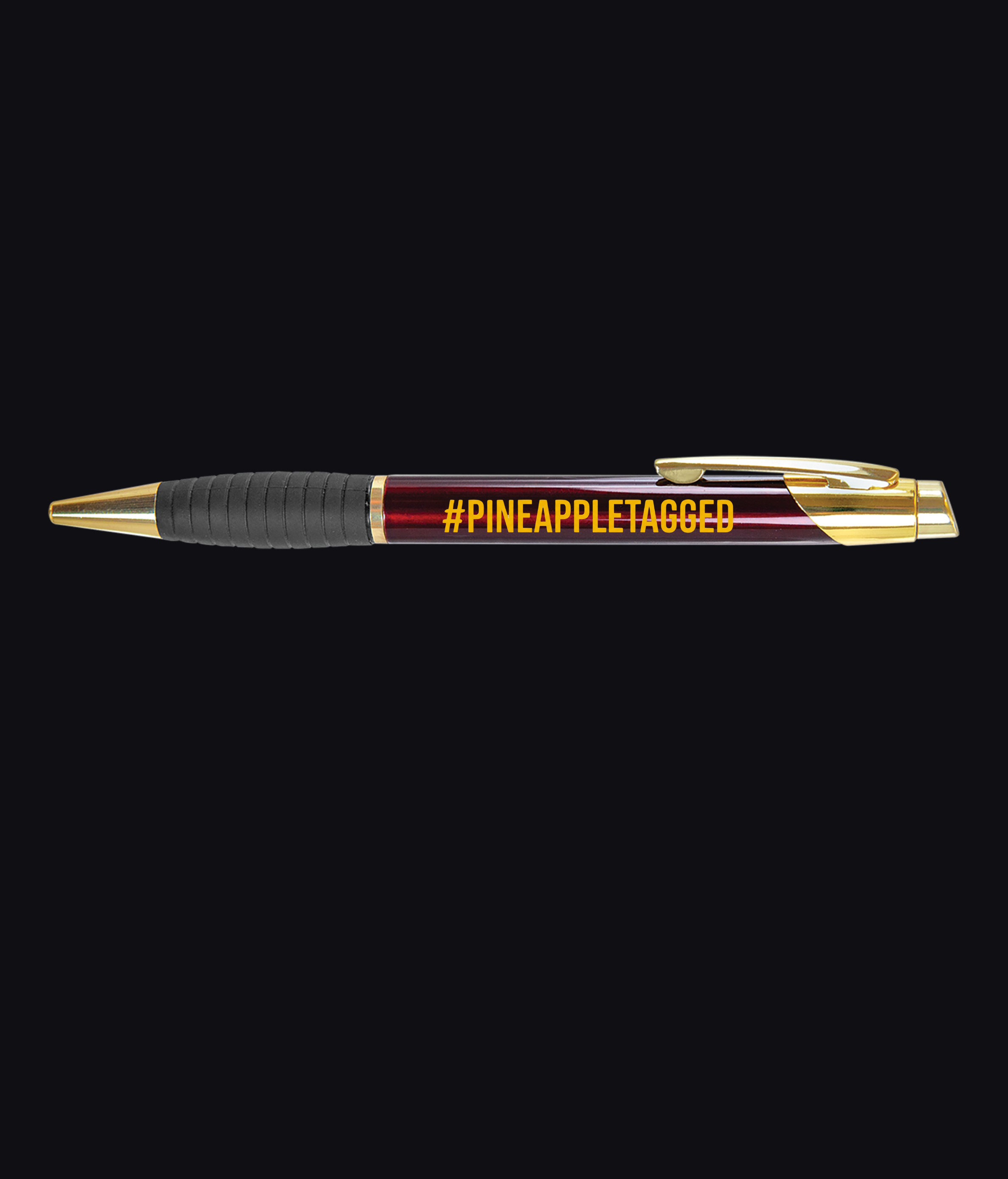 #PINEAPPLETAGGED Engraved Pen with Gripper
