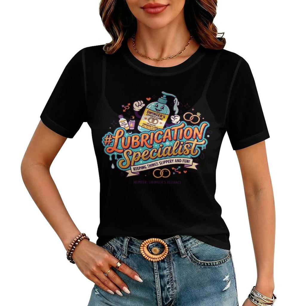 #LUBRICATIONSPECIALIST Short Sleeve Mesh T-Shirt
