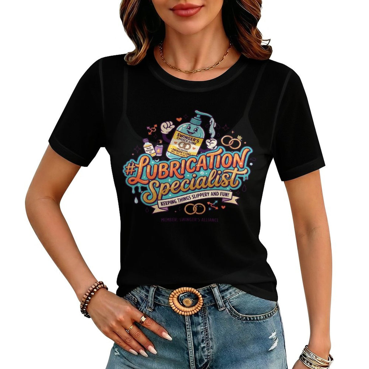 #LUBRICATIONSPECIALIST Short Sleeve Mesh T-Shirt