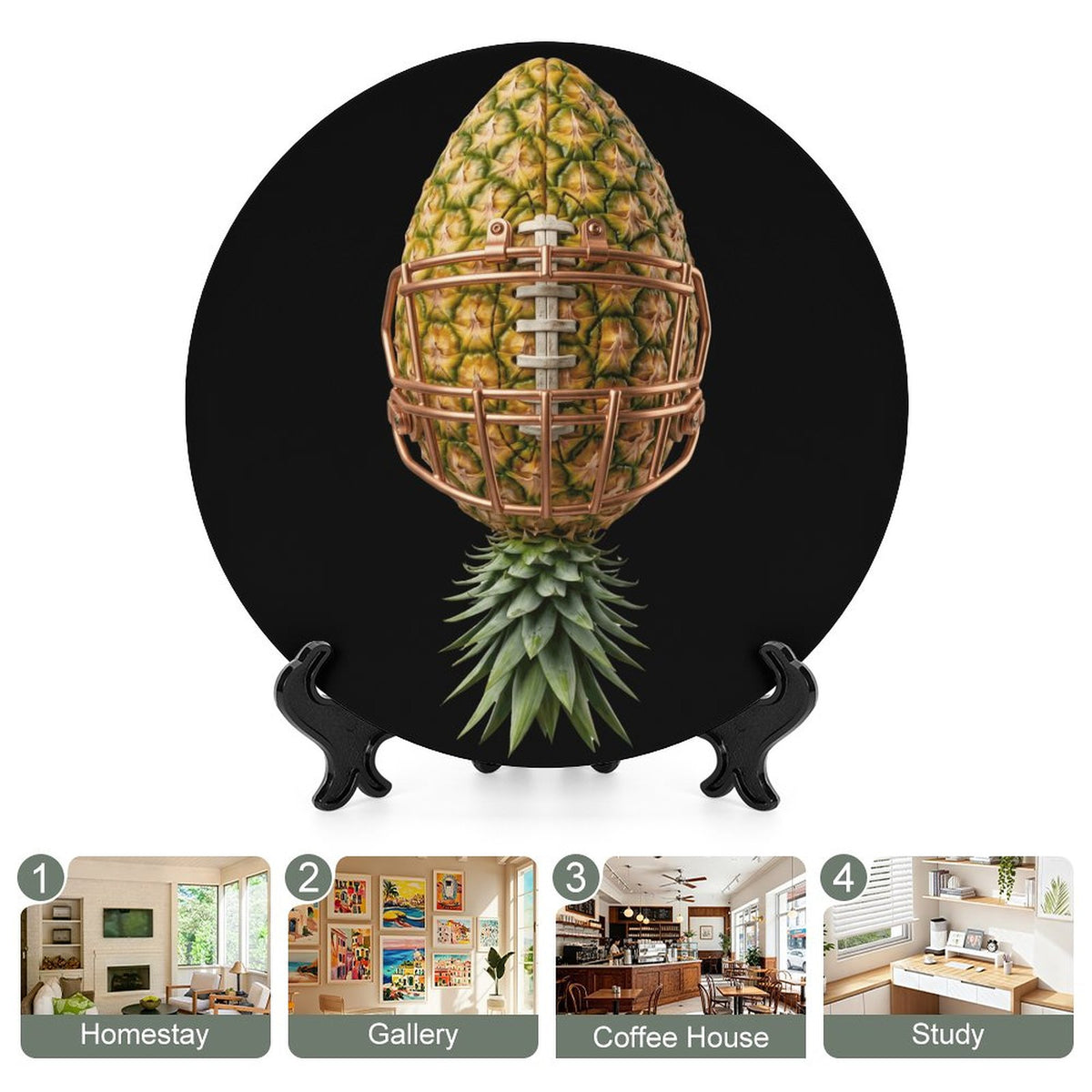Pineapple Football Lightweight Decorative Tray