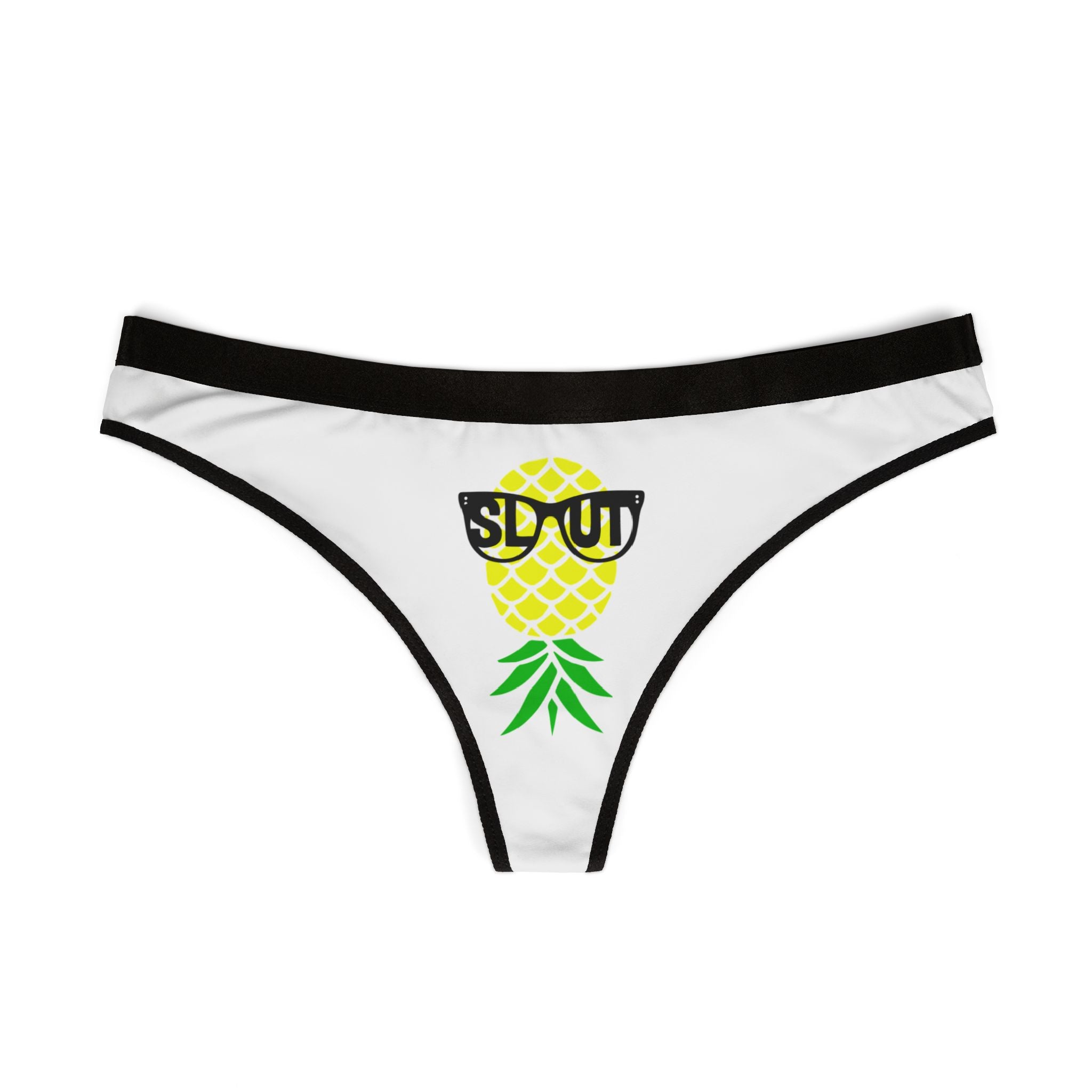 Pineapple Party Women's Thongs, Fun Underwear, Summer Swimwear, Tropical Lingerie, Cute Gifts for Her