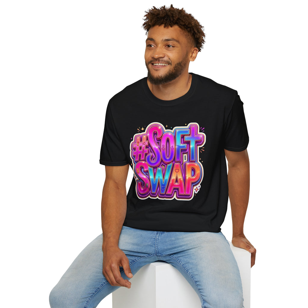 #Soft Swap Graphic T-Shirt | Colorful Y2K Cotton Tee