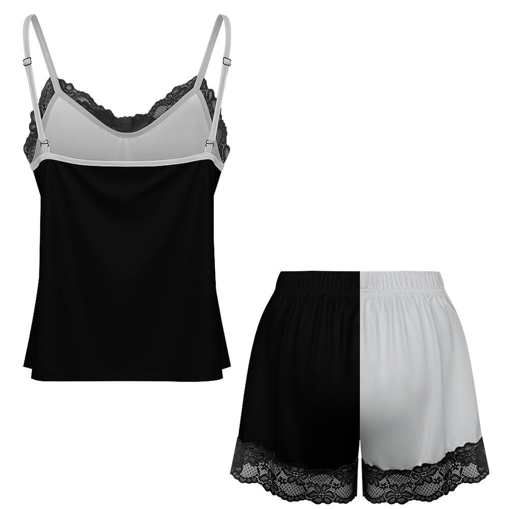 #OPENRELATIONSHIP Lace Trim Pajama Set