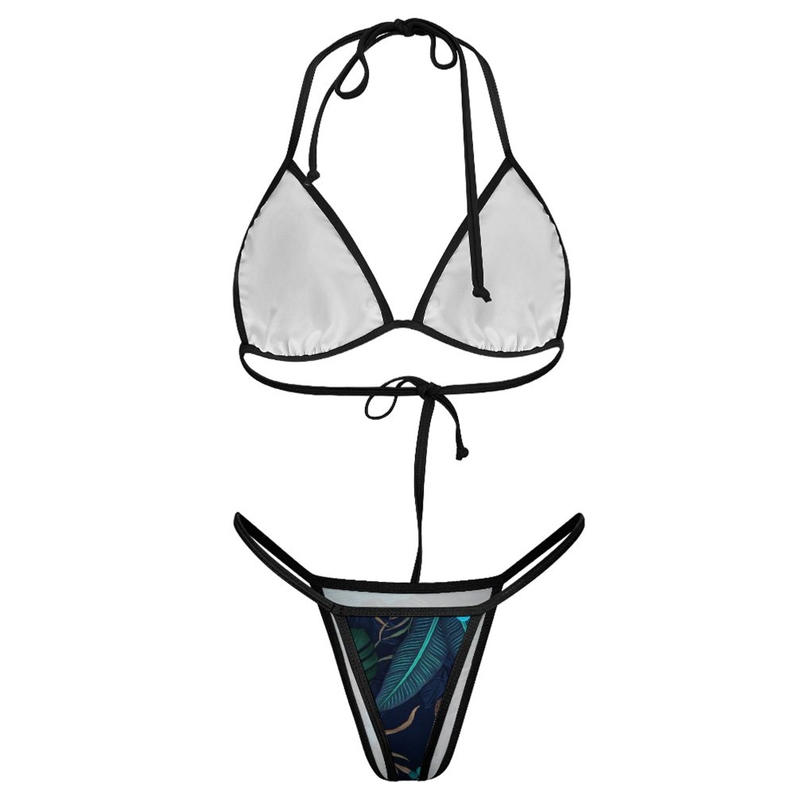 2-Piece Thong Triangle Bikini Set(All-Over Printing)