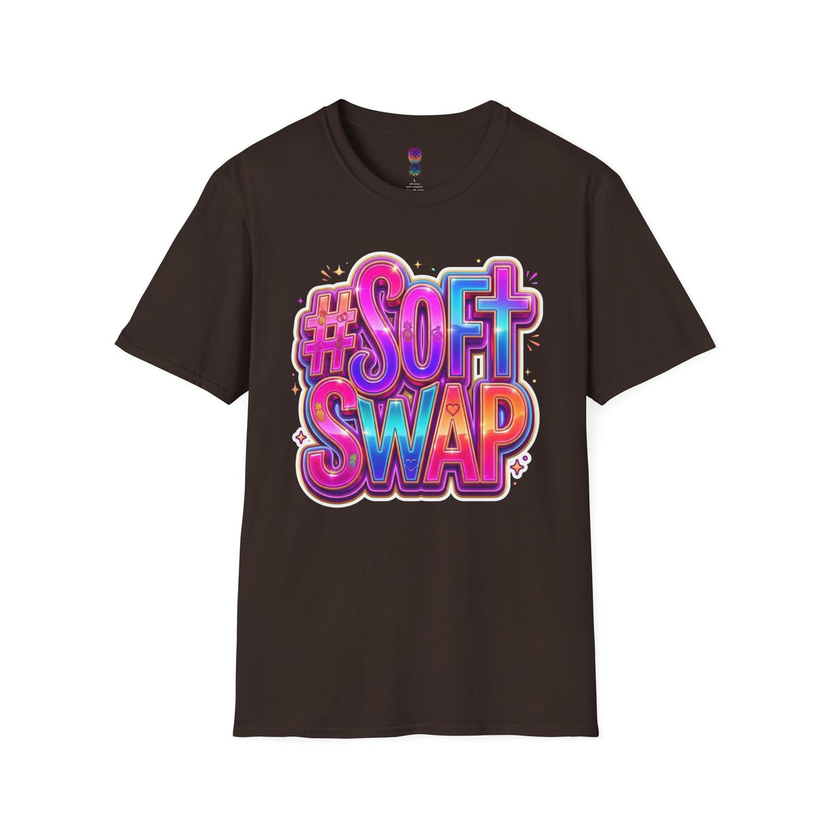 #Soft Swap Graphic T-Shirt | Colorful Y2K Cotton Tee