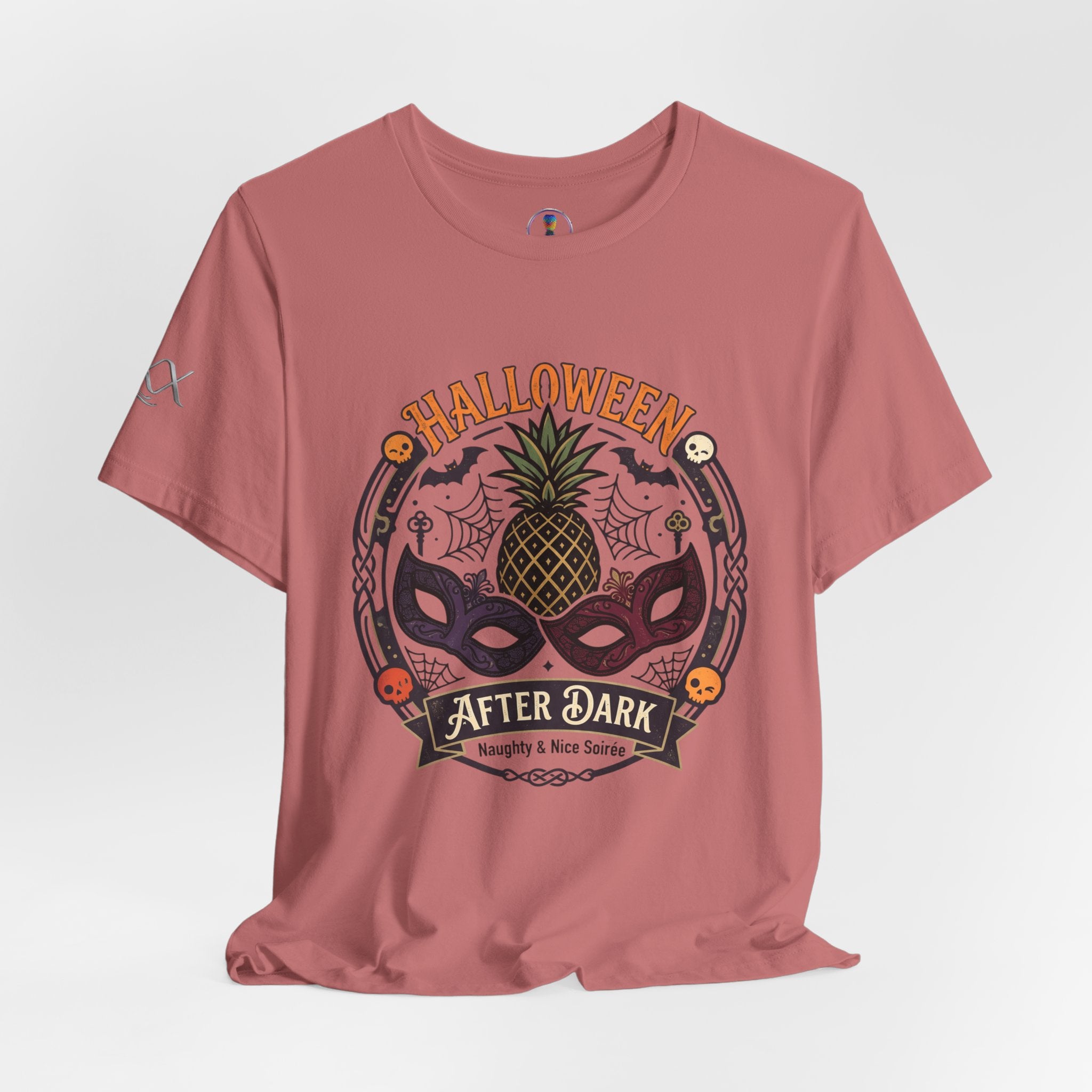 Halloween After Dark Tee — Pineapple Mask Masquerade T‑Shirt