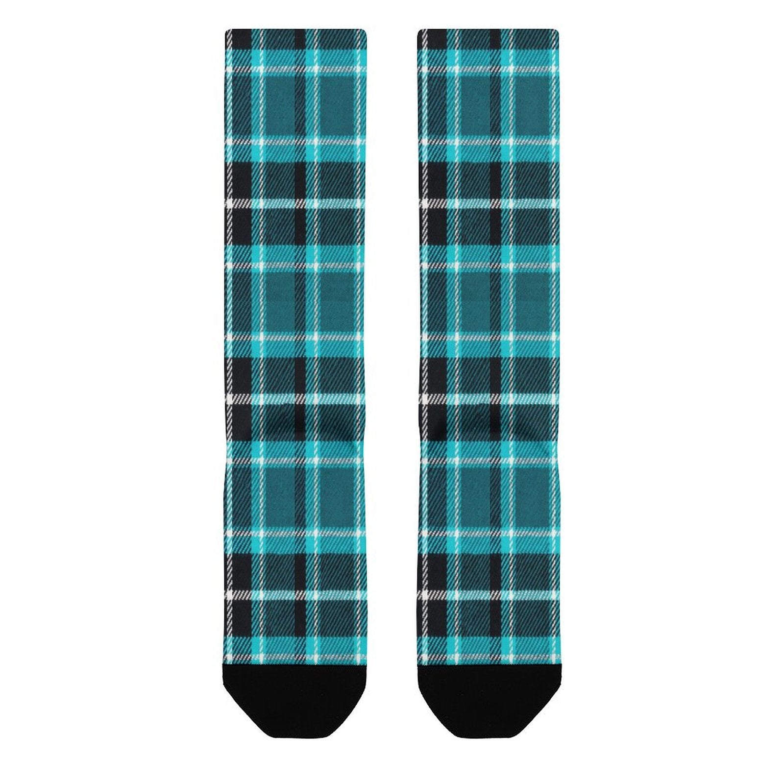 Plaid Crew Socks | Soft Moisture-Wicking Polyester Crew Socks for Men and Women