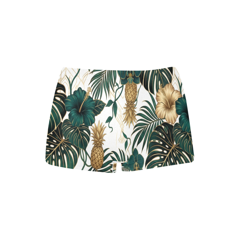 Pineapples & Ferns Women’s Boyshort Panties – Cute, Comfy Everyday Underwear