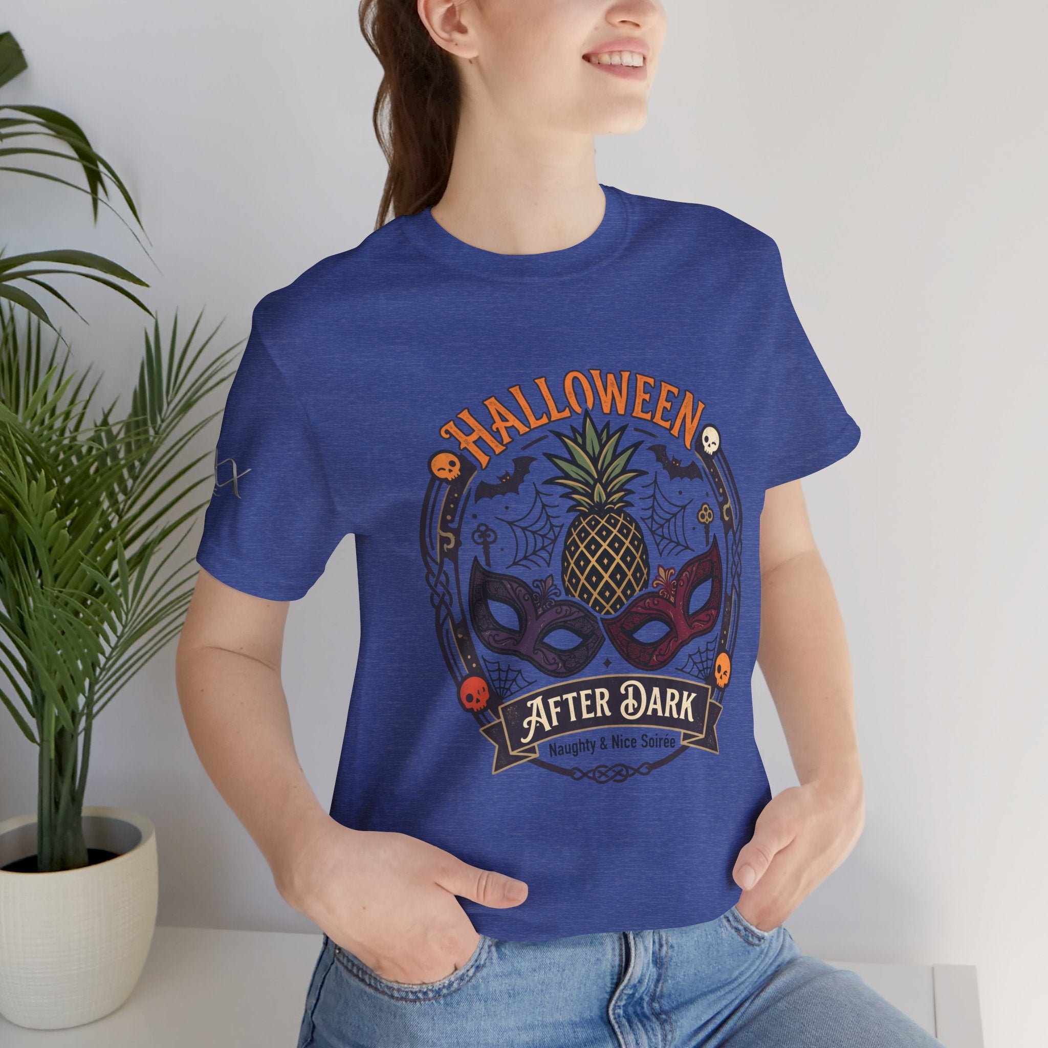 Halloween After Dark Tee — Pineapple Mask Masquerade T‑Shirt