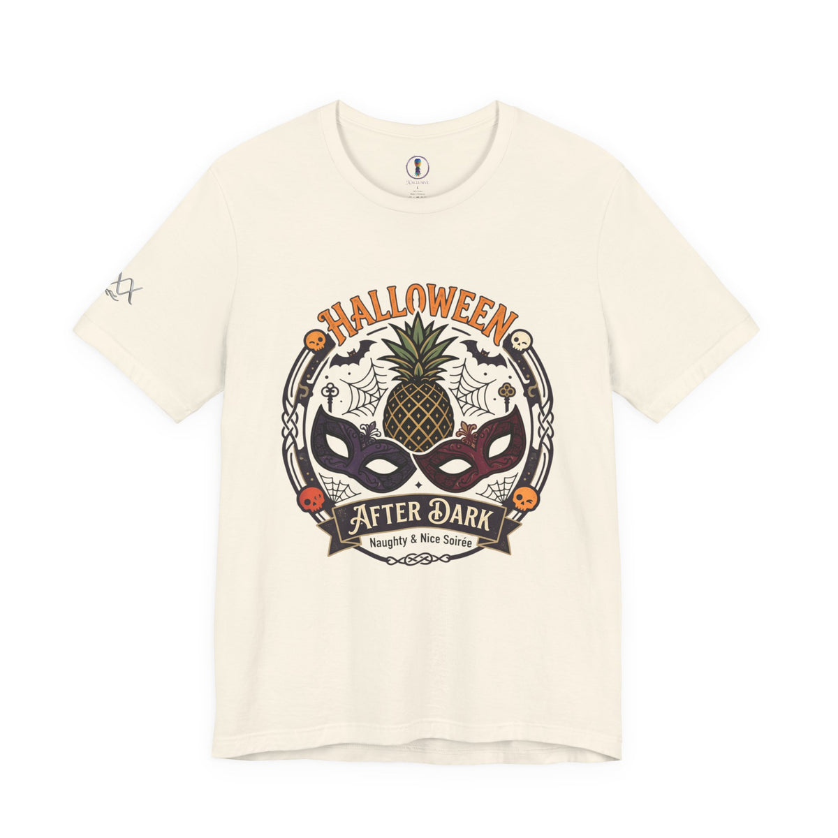 Halloween After Dark Tee — Pineapple Mask Masquerade T‑Shirt