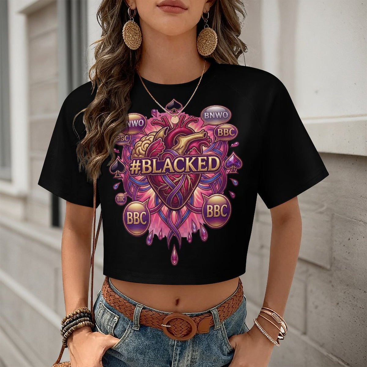 #BLACKED Cropped T-Shirt